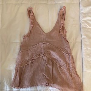 blush detailed tank top
